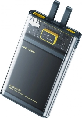 Batterie externe 10000 mAh avec câble intégré USB‑C et Lightning, PD 20 W + QC 22,5 W