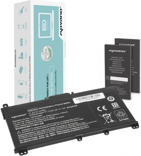 Movano HW03XL replacement battery for HP 15-eg / 15-eh / 17-cn / 17-cp laptops (4150 mAh, 47 Wh)