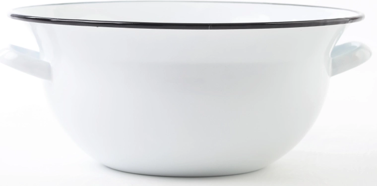 Geglazuurde kneedkom met handgrepen 32 cm, 6 l – wit BERYL