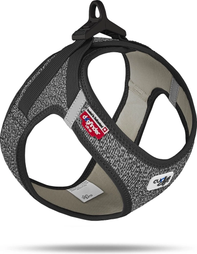 Curli Hundegeschirr mit Schnellverschluss aus Merinowolle Black XL (12–18 kg)
