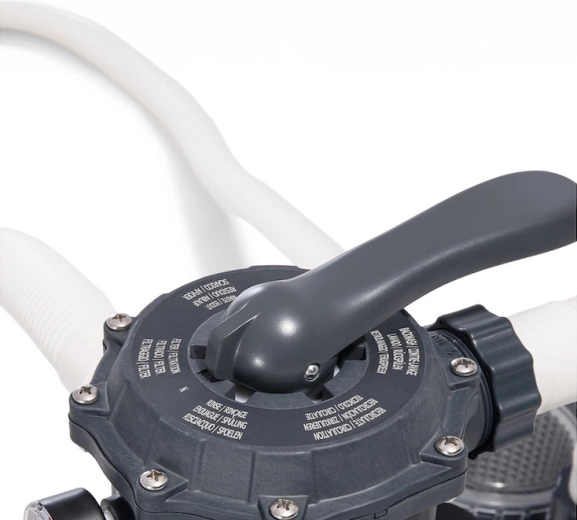 Vanne 6 voies avec manomètre pour une utilisation simple