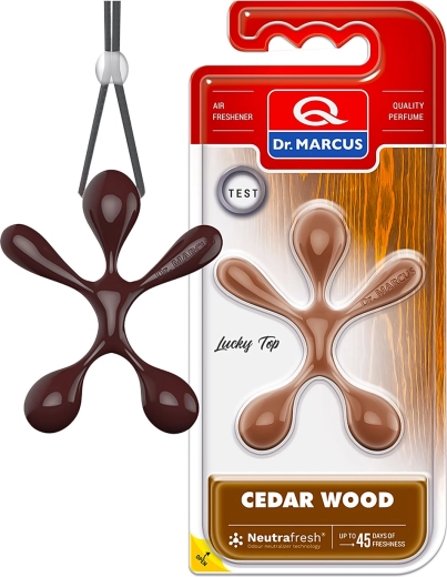 Dr. Marcus Lucky Top luchtverfrisser voor in de auto Cedar Wood