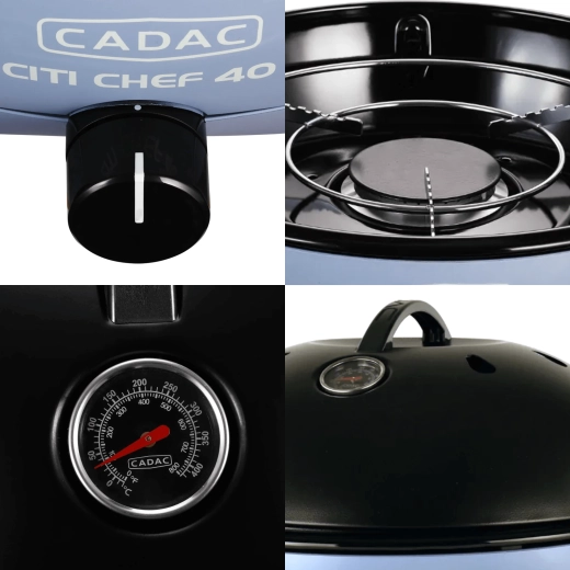 Couvercle avec thermomètre et protection contre le vent