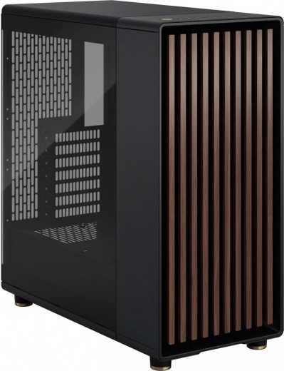 Fractal Design Gehäuse North schwarz mit Holzelementen