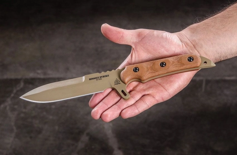 Micarta handgreep met koordgat