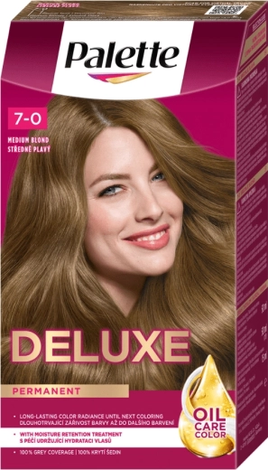 Palette Deluxe 7-0 middenblond, permanente haarverf 50 ml