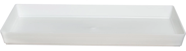 Schotel voor bloembak 50 cm wit kunststof