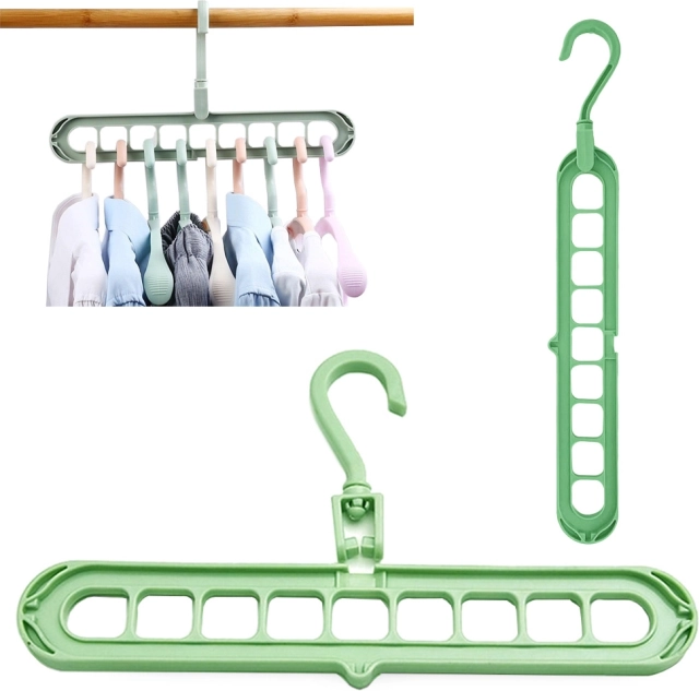 Multifunctionele kledingkast organizer groen 2 stuks