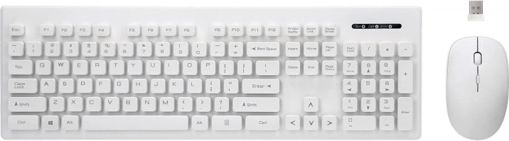 Kabelloses Tastatur- und Maus-Set Whiterun, weiß, 2,4 GHz-Technologie