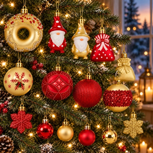 Red and gold Christmas elegance