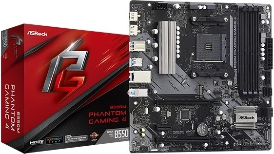 ASRock B550M Phantom Gaming 4 moederbord AM4 mATX - 1 stuk