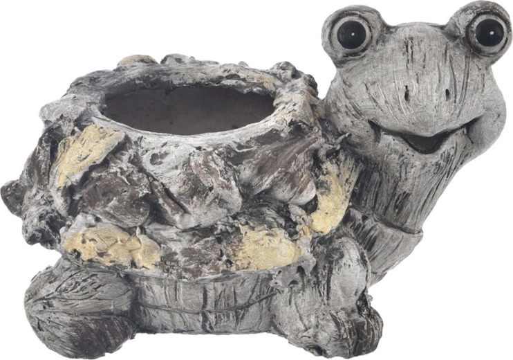 Ceramic turtle planter with stone-look decor 32 × 25 × 21 cm