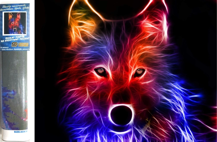 Diamond Painting Wolf Phantom 30 × 40 cm