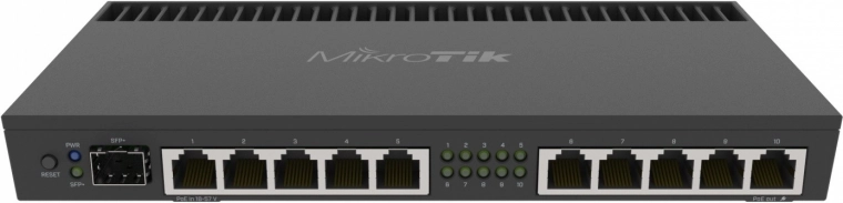 Routeur MikroTik haute performance avec 10 ports gigabit et SFP+