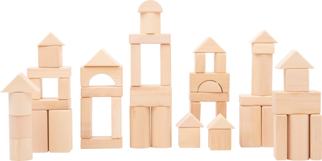 Blocs de construction en bois 50 pcs naturel small foot