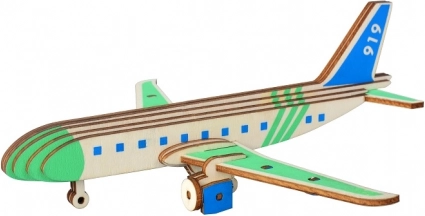 Houten 3D puzzel Passagiersvliegtuig
