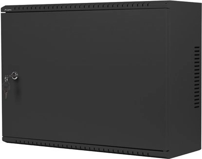 Wandgemonteerde rek kledingkast 19 inch 4U+3U 540x200 laagprofiel zwart