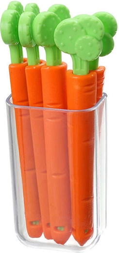 TORO carrot-shaped bag clip set with magnetic storage box (5 pcs)