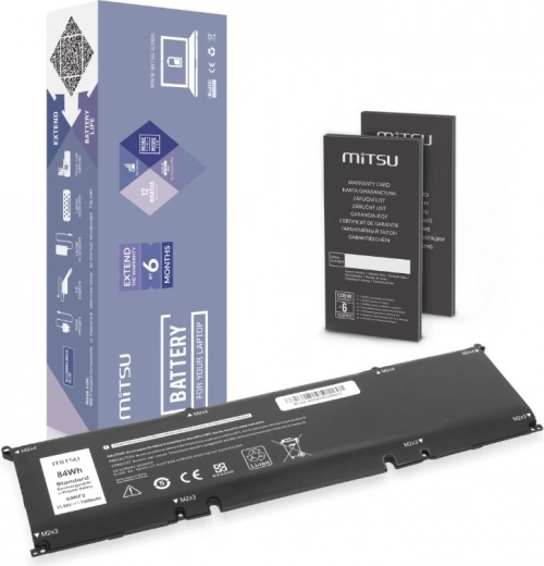 Mitsu battery for Dell Alienware M15/M17 R3–R4, Precision 5550 and XPS 15 9500/9510 laptops (69 Wh, 11.55 V)