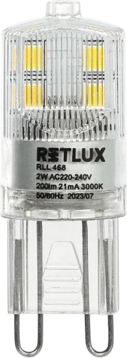 Ampoule LED RETLUX G9 2 W blanc chaud