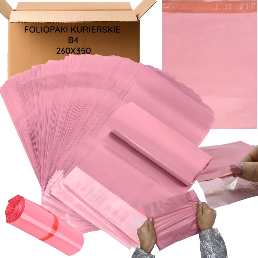 Roze koeriersenveloppen B4 260 × 350 mm, 50 stuks – Afmeting 260 × 350 mm