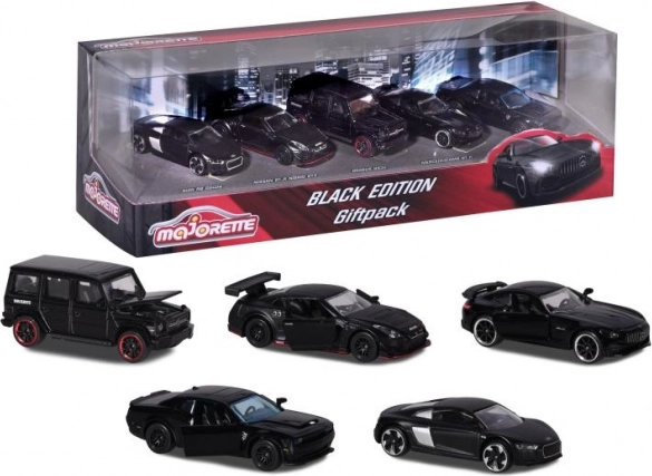 Majorette Black Edition coffret cadeau petites voitures 5 pcs