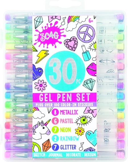 Gel Pens MAKE IT REAL - Set of 30 Colors