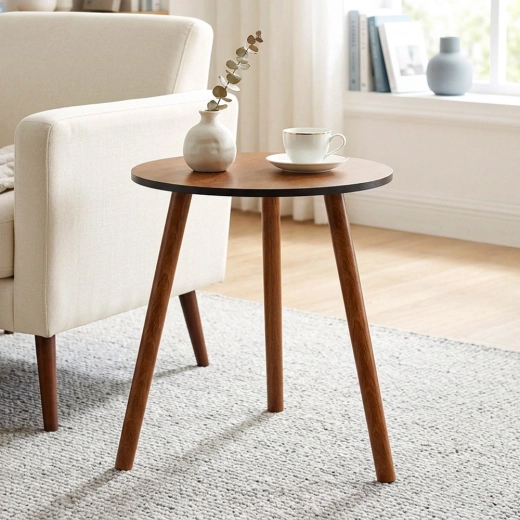 Table ronde compacte pour petits espaces