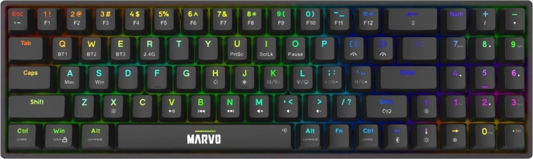 Mechanisch gamingtoetsenbord Shogo 78W draadloos zwart