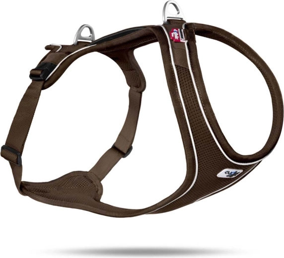 Curli Belka Comfort Hundegeschirr, braun, Größe XS