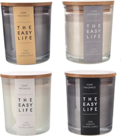 Scented candle in glass 9 × 9 × 10 cm (mix of 4 variants)