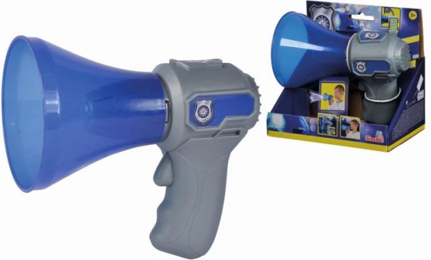 Police kids’ megaphone with siren and voice changer 16 cm