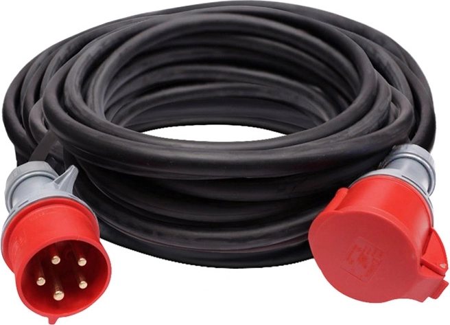 Solight verlengkabel met koppeling 400 V, 25 m, zwart