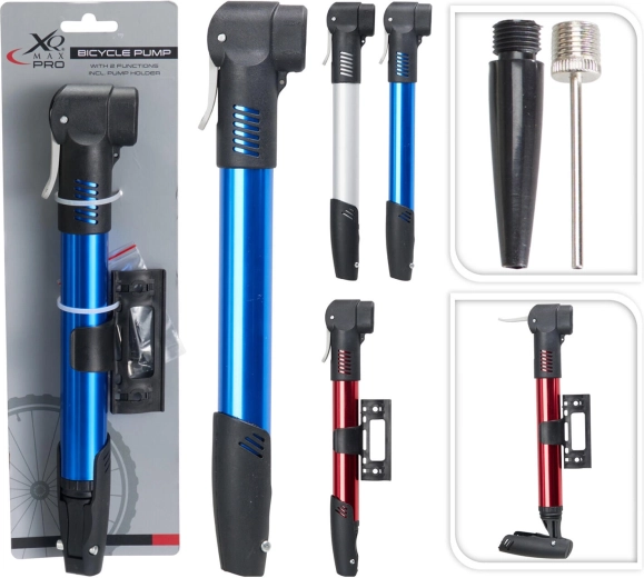 Mini-pompe de voyage pour vélo en aluminium et plastique, assortiment de couleurs