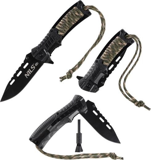 Paracorde, allume-feu et sifflet pour la survie