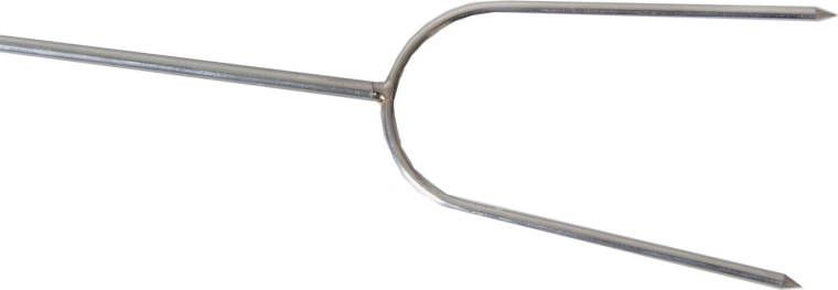 Double stainless skewers for secure hold