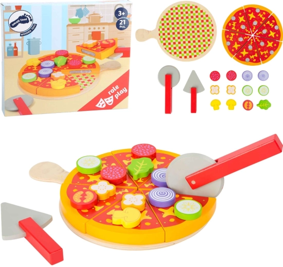 Pizza en bois à découper Small Foot