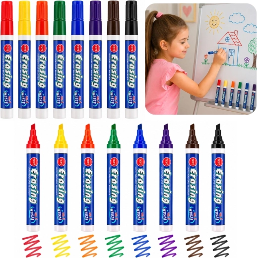 Set farbiger Whiteboardmarker – 8 Stück