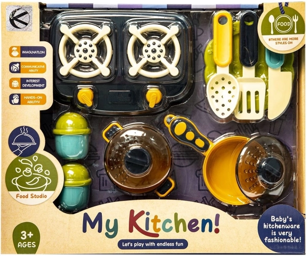 Keukenset voor kinderen – 10 delen - 1 stuk