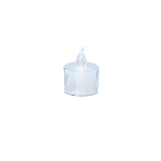 LED theelicht halftransparant 3,5 × 4,5 cm – warm wit