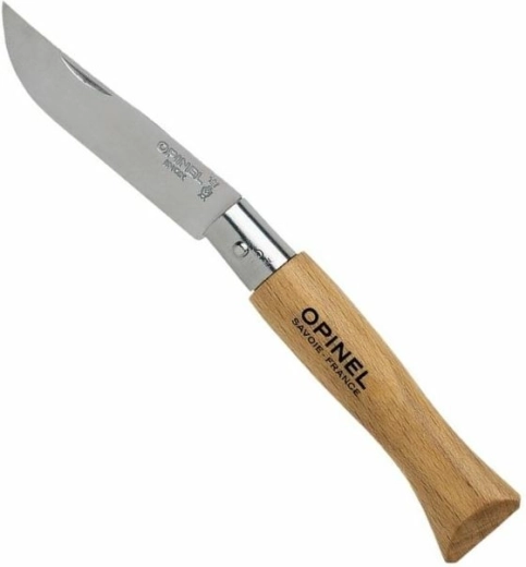 Opinel N°05 Inox Taschenmesser 6 cm aus Buchenholz