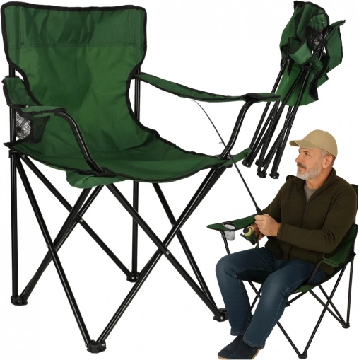 Chaise de randonnée pliable verte Luaro