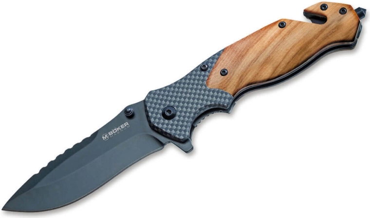 Magnum Blomkvist Olive rescue folding knife with olive wood 8.5 cm