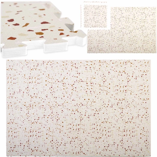 Tapis puzzle en mousse Ricokids terrazzo 175 × 118 cm - 6 pièces