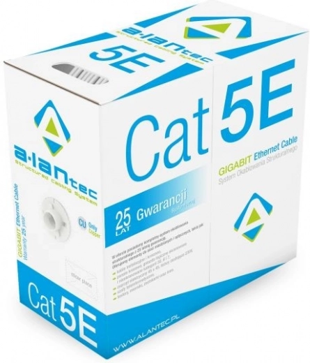 Netzwerkkabel U/UTP Cat 5e ALANTEC, PVC, 4 Paare, 305 m (Eca)