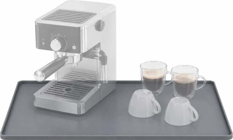 Platz für Kaffeemaschine und Zubehör