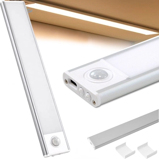 LED-onderkastverlichting 30 cm met USB-opladen en bewegingssensor