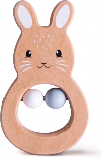 Bigjigs Baby Houten Rammelaar Konijn