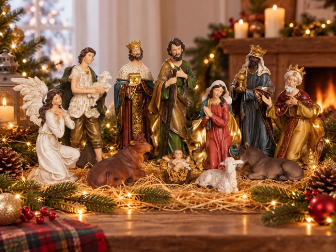 Hauteur jusqu’à 21 cm pour un effet de Noël marqué