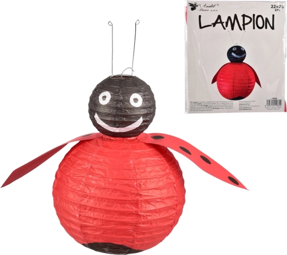 Lampion Lieveheersbeestje – rood papier